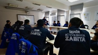 İzmir İtfaiyesinden zabıta personeline yangın güvenliği eğitimi