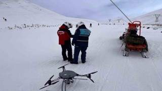 Jandarmadan Palandökende dron destekli devriye