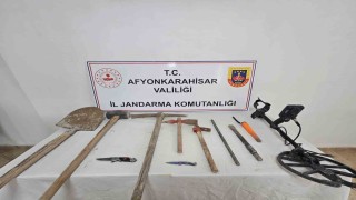 Kaçak kazı yapan şüpheliler suçüstü yapıldı