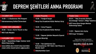 Kahramanmaraş’ta 6 Şubat Deprem Şehitleri Anılacak