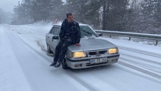 Karabükte kar yağışı etkili oluyor