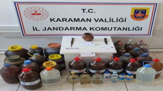 Karamanda jandarmadan kaçak alkol ve tarihi eser operasyonu