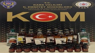 Karsta sahte içki operasyonu