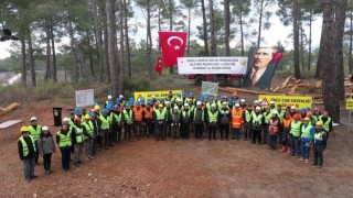 Kavaklıderede orman üretim tatbikatı gerçekleştirildi