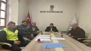 Kaymakam ilçe Özel İdaresi ekiplerinin sabah çayına konuk oldu