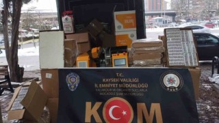 Kayseride 103 bin 950 dal doldurulmuş makaron ele geçirildi