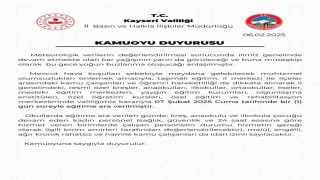 Kayseride eğitime 1 gün daha ara verildi