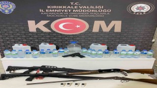 Kırıkkalede kaçak içki ve silah operasyonu: 1 gözaltı