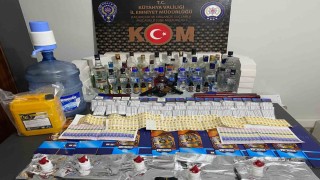 Kütahyada sahte alkol ve sigara operasyonu: 2 kişi tutuklandı