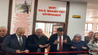 Kütüphanede şehit Halil İbrahim Yiğitin adı yaşatıldı