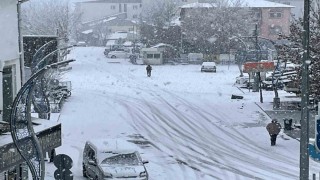 Malazgirtte kar yağışı