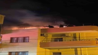 Mardinde bina terasında yangın: Apartman sakinleri tahliye edildi