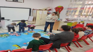 Miniklerle keyifli anlar yaşadı