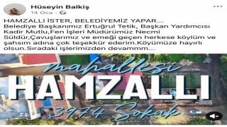Muhtarlar sosyal medya hesaplarından Başkan Tetike teşekkür etti