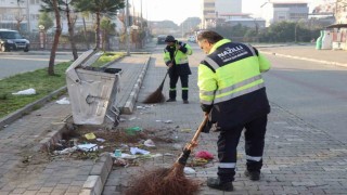 Nazillideki mahallelerde temizlik çalışması sürüyor