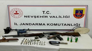 Nevşehirde 68 tarihi obje ve sikke ele geçirildi