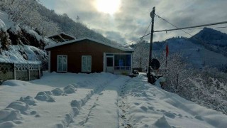 Orduda kar manzaraları kartpostallık görüntüler oluşturdu