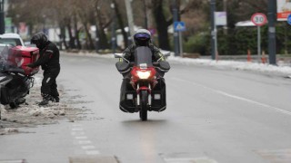 Orduda kar nedeniyle motosiklet ve motokuryelerin trafiğe çıkışı yasaklandı