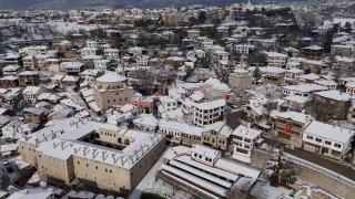 Osmanlı döneminden kalma han, hamam, cami, çeşme ve konaklarda eşsiz kar manzaraları