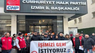 Özgür Özel sözünü tutmayınca işçiler parti binası önünde toplandı
