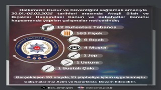 Polis ekiplerince çok sayıda ruhsatsız tabanca ve kesici alet ele geçirildi