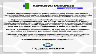 Rizede eğitime kar engeli