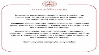 Sakaryada bir ilçede taşımalı eğitime 1 gün ara verildi