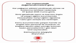 Sakaryada eğitime 1 günlük daha kar engeli