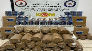 Samsunda 177 bin adet kaçak makaron ve 350 kilo tütün ele geçirildi