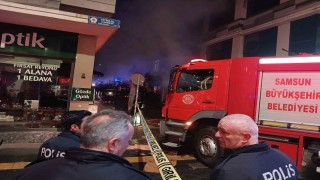 Samsunda çiçekçi dükkanında yangın