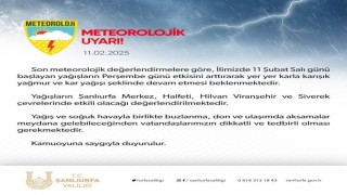 Şanlıurfa için yağış uyarısı