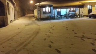 Şarköyde bazı mahalleler karla kaplandı