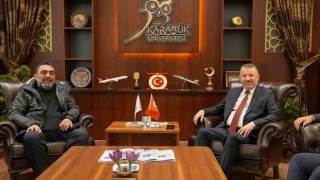 Sinema sanatçısı Ahmet Yenilmez, Rektör Kırışık ile görüştü