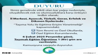 Sinopta kar nedeniyle taşımalı eğitime bir gün ara
