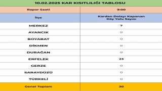 Sinopta karla mücadele çalışmaları: 30 köy yolu kapalı