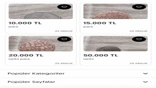 Tarihi sikkeleri internet üzerinden satışa çıkardılar