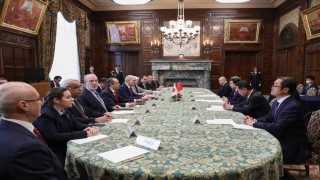TBMM Başkanı Kurtulmuş, Tokyoda Japonya Danışma Meclisi Başkanı Sekiguchi ile görüştü