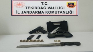 Tekirdağda jandarmadan uyuşturucu ve silah operasyonu