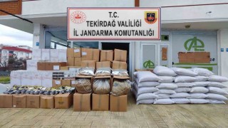 Tekirdağda kaçak tütün ve makaron operasyonları