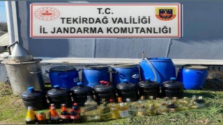 Tekirdağda kaçak ve sahte alkollü içki operasyonunda 694 litre içki ele geçirildi