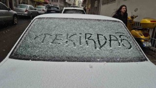 Tekirdağda kar yağışı başladı