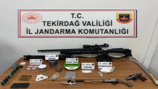 Tekirdağda uyuşturucu ve silah operasyonu