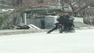 Tokatta çocukların tehlikeli yolculuğu kamerada