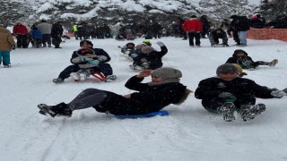 Tokatta kızağını alan yaylaya koştu