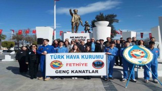 Türk Hava Kurumu Fethiyede 100. kuruluş yıl dönümünü kutladı