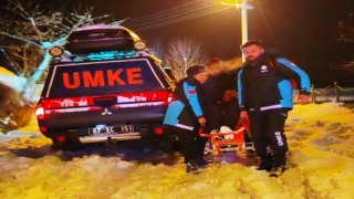 UMKE ekibi zorlu şartlarda 81 yaşındaki hastaya ulaştı