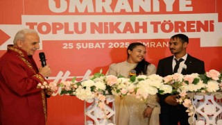 Ümraniye Belediyesi 12 roman çifte nikah töreni düzenledi
