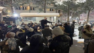 Ünyede kar festivali renkli görüntülere sahne oldu