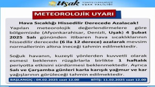 Uşak Valiliğinden soğuk hava uyarısı