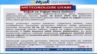 Uşak Valiliğinden soğuk ve yağışlı hava için uyardı